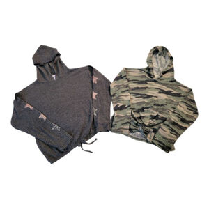 PonyTail Lily Bleu Gray Pink Star Hoodie Bundle M 10-12